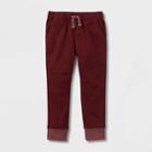 Toddler Boys' Woven Pull-on Pants - Cat & Jack Burgundy