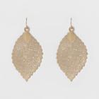 Women's Leaf Drop Earring - A New Day Gold