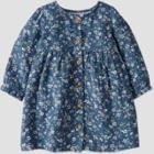Baby Organic Cotton Gauze Floral Dress - Little Planet By Carter's Blue