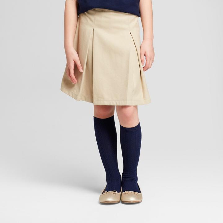 Plus Size Girls' Pleated Uniform Scooter - Cat & Jack Khaki (green)