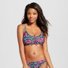 Women's Lace-up Bralette Bikini Top - Xhilaration Jade Green D/dd Cup, Blue