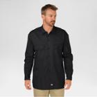 Dickies Men's Big & Tall Original Fit Long Sleeve Twill Work Shirt- Black Xxxl