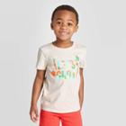 Petitetoddler Boys' Short Sleeve Let's Grow Graphic Stripe T-shirt - Cat & Jack Oatmeal 12m, Toddler Boy's, Gray