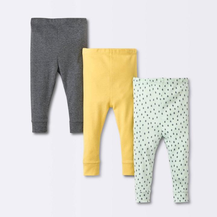 Baby 3pk Modern Hues Pull-on Pants - Cloud Island Yellow