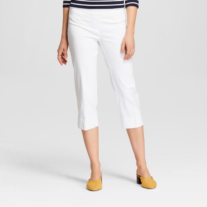 Zac & Rachel Women's Pull-on Two-pocket Cropped Pants - Zac And Rachel - White