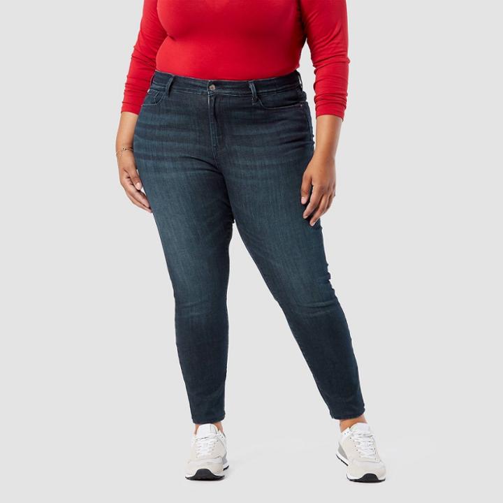 Denizen From Levi's Women's Plus Size Mid-rise Skinny Jeans - Blue Empire