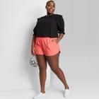 Women's Plus Size High-rise Pull-on Shorts - Wild Fable Coral