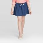 Girls' Skort - Cat & Jack Faux Denim S, Girl's, Size: Small, Faux Blue