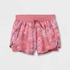 Girls' Double Layer Run Shorts - All In Motion Rose Red