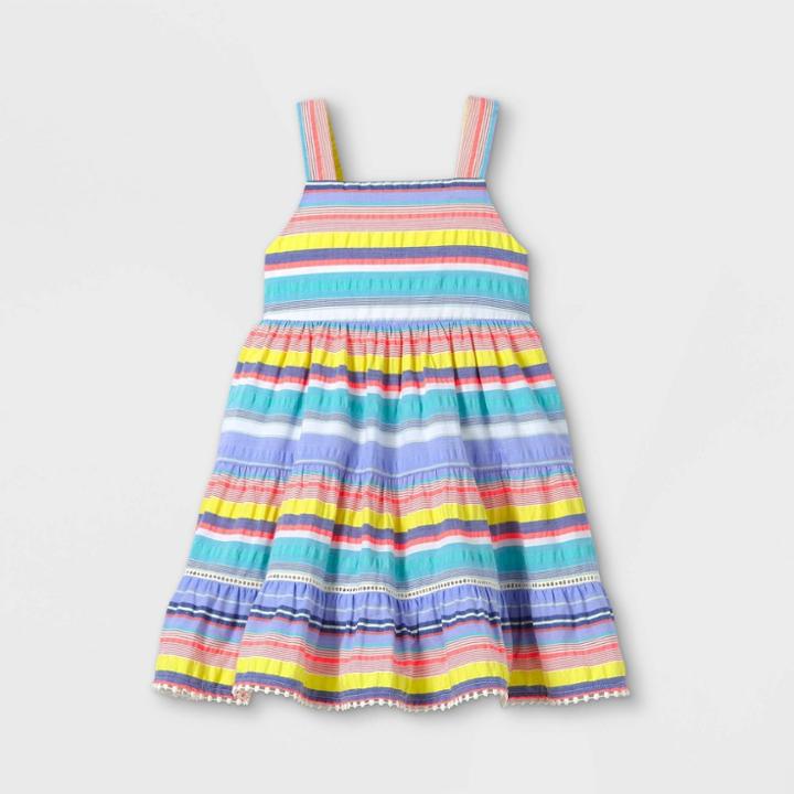 Toddler Girls' Tiered Striped Tank Dress - Cat & Jack