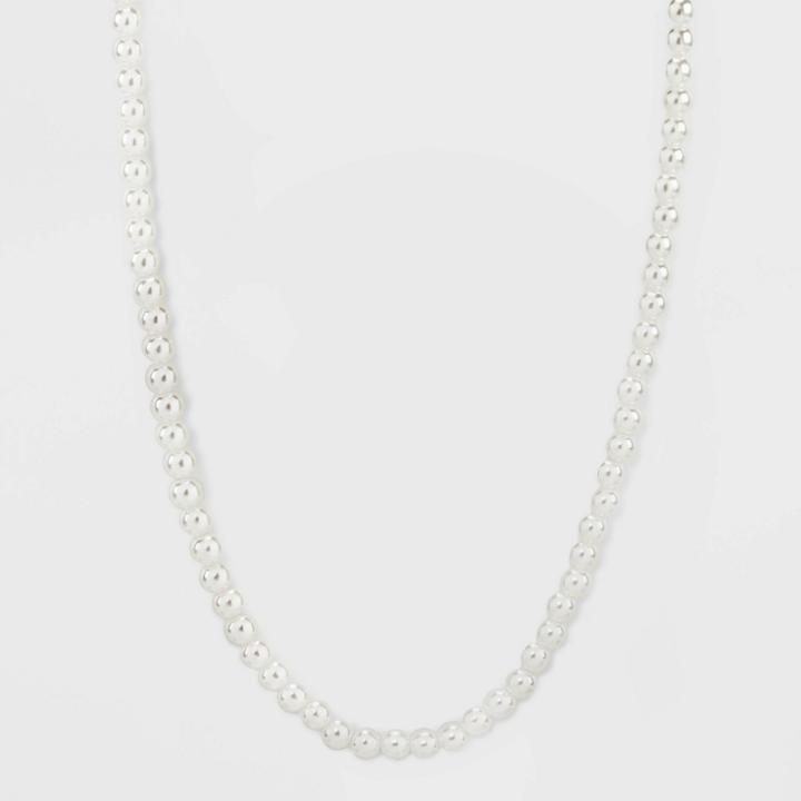 Simulated Pearl Strand Necklace - Wild Fable White
