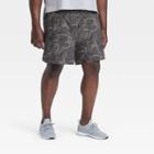 Men's Big & Tall Printed Any Sport Shorts - All In Motion Black/silver Xxxl