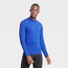 Men's Long Sleeve Fitted Cold Mock T-shirt - All In Motion Blue M, Men's,