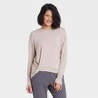 Women's Modal Fleece Twist-front Sweatshirt - All In Motion Rose