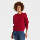 Women's Crewneck Pullover Sweater - Knox Rose Red