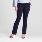 Women's Bootcut Curvy Bi-stretch Twill Pants - A New Day Federal Blue 10s,