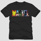 Men's Disney Marvel Characters Short Sleeve Graphic T-shirt - Black