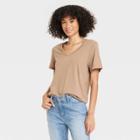 Women's Sensory Friendly Short Sleeve V-neck T-shirt - Universal Thread