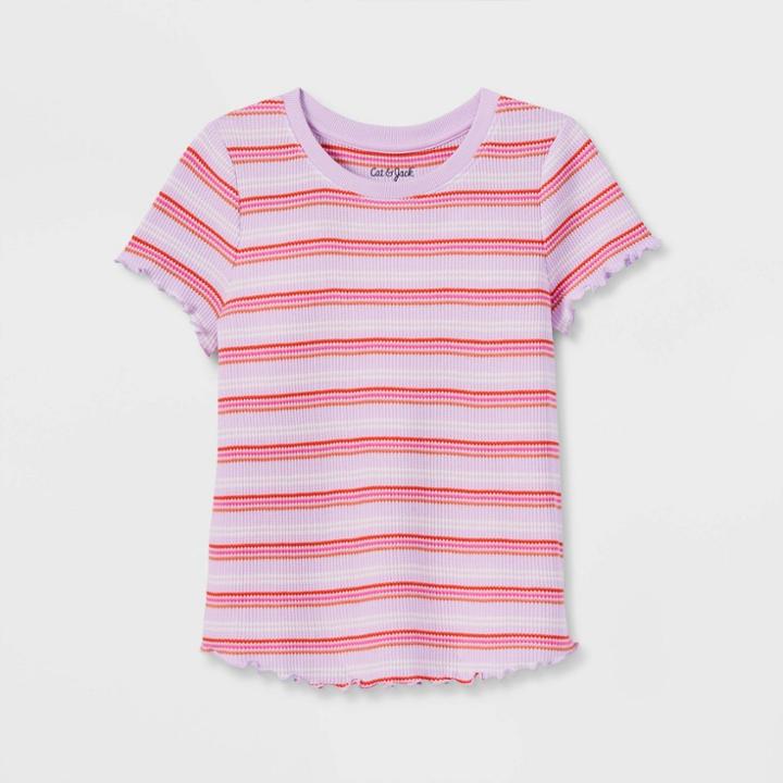 Girls' Short Sleeve Mini Waffle Shirt - Cat & Jack Lilac