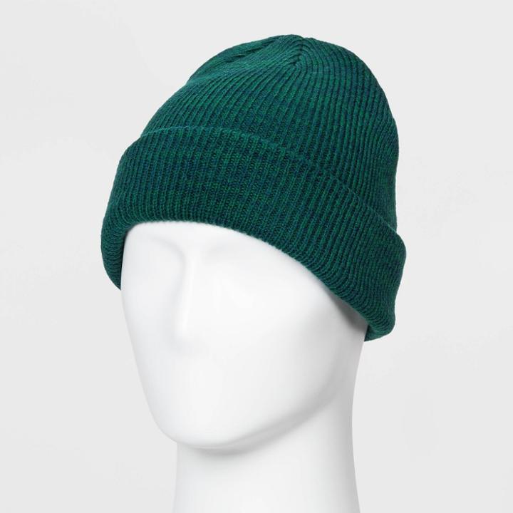 Men's Cuff Knit Beanie - Original Use Green One Size,