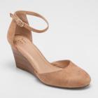 Women's Wendi Closed Toe Wedge Pumps - A New Day Taupe (brown)