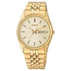Men's Pulsar Calendar Watch - Gold Tone With Champagne Dial - Pxf306