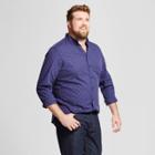 Men's Big & Tall Standard Fit Northrop Poplin Button-down Shirt - Goodfellow & Co Navy (blue)