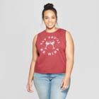 Women's Say You'll Be Wine Tank Top - Fifth Sun - Burgundy