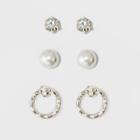 Target Pearl, Stone, And Circle Earring Set - A New Day