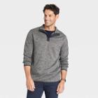 Men's Standard Fit 1/4 Snap Sweatshirt - Goodfellow & Co Gray
