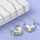 Girls' 2pk Bff Heart Pendant Necklace - More Than Magic Dark Gray, Women's,