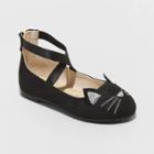 Girls' Trinity Slip-on Ballet Flats - Cat & Jack Black