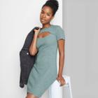 Women's Short Sleeve Cut Out Sweater Dress - Wild Fable