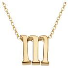 Target Women's Sterling Silver 'm' Initial Charm Pendant - Gold,