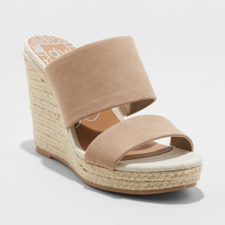 Women's Dv Adelina Two Band Wedge Espadrille Sandals - Taupe (brown)
