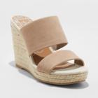Women's Dv Adelina Two Band Wedge Espadrille Sandals - Taupe (brown)
