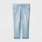 Toddler Girls' Mid-rise Release Hem Skinny Jeans - Cat & Jack Blue