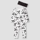 Baby Girls' Rib Bow Romper With Headband - Cat & Jack Cream Newborn, Ivory