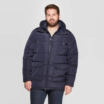 Men's Big & Tall Quilted Puffer Jacket - Goodfellow & Co Navy