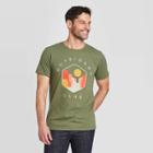 Men's Standard Fit Short Sleeve Orchid Leaf Graphic T-shirt - Goodfellow & Co Green S, Men's,