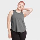 Women's Plus Size Racerback Essential Tank Top - All In Motion Charcoal Gray 1x, Women's,