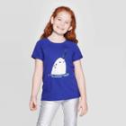 Petitegirls' Short Sleeve Flip Sequin Narwhal T-shirt - Cat & Jack Blue L, Girl's, Size: