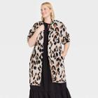 Women's Plus Size Open-front Cardigan - Knox Rose Brown