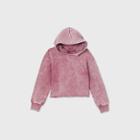 Girls' Fleece Raw Edge Hoodie - Art Class