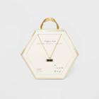 Gold Plated Tiger Eye Healing Stone Pendant Necklace - A New Day Brown, Women's