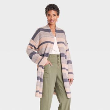 Women's Open-front Cardigan - Knox Rose Gray