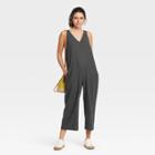 Women's Sleeveless Cropped Jumpsuit - Universal Thread Charcoal Gray