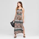 Women's Tassle Cross Back Maxi Dress - Spenser Jeremy - Brown L, Size: Large,