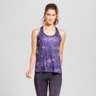 Women's Run Singlet - C9 Champion - Purple/starry Dot Print