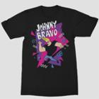 Cartoon Network Men's Short Sleeve Johnny Bravo Crew T-shirt - Black